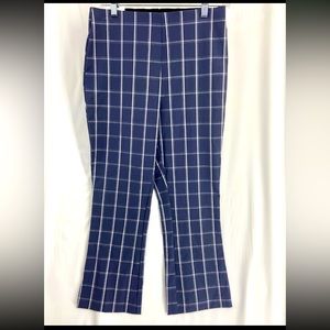 A New Day Womens Navy Plaid Pants Size 10R NWT